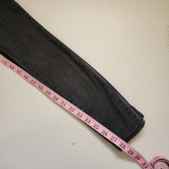 Bullhead Denim Co Jeans Womens 24 Moto Grey Rocker Mid-Rise Skinny - Picture 9 of 11